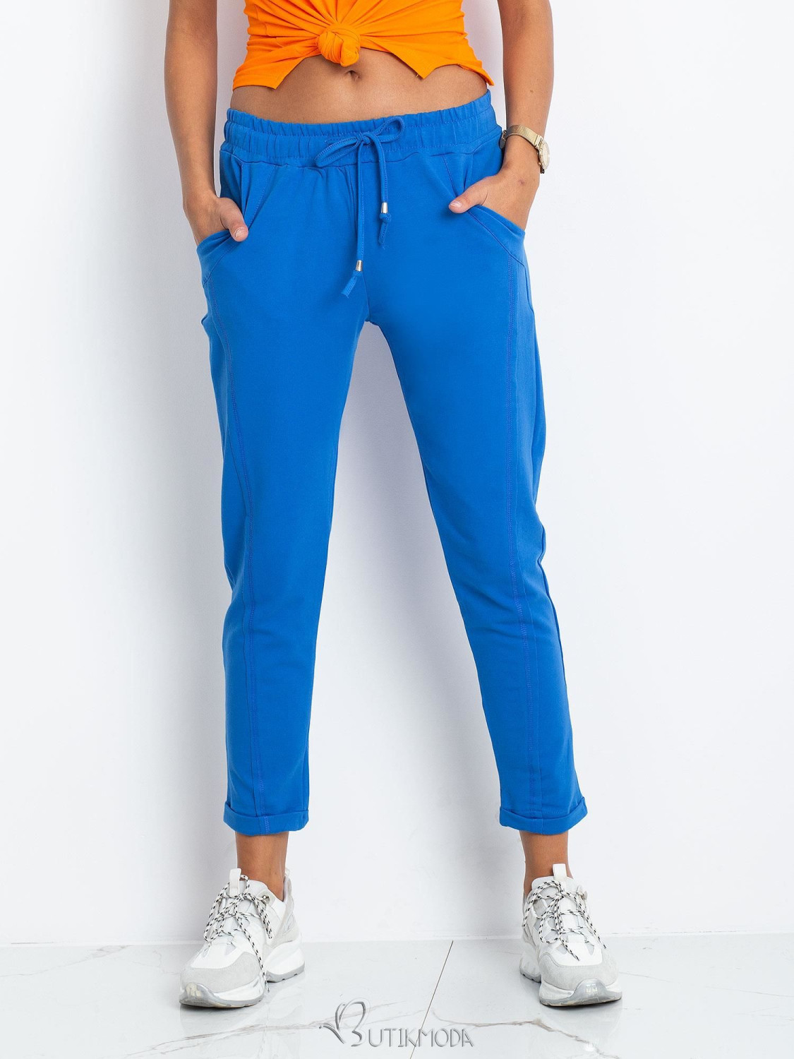 Sporty Jogging Pants in Dark Blue