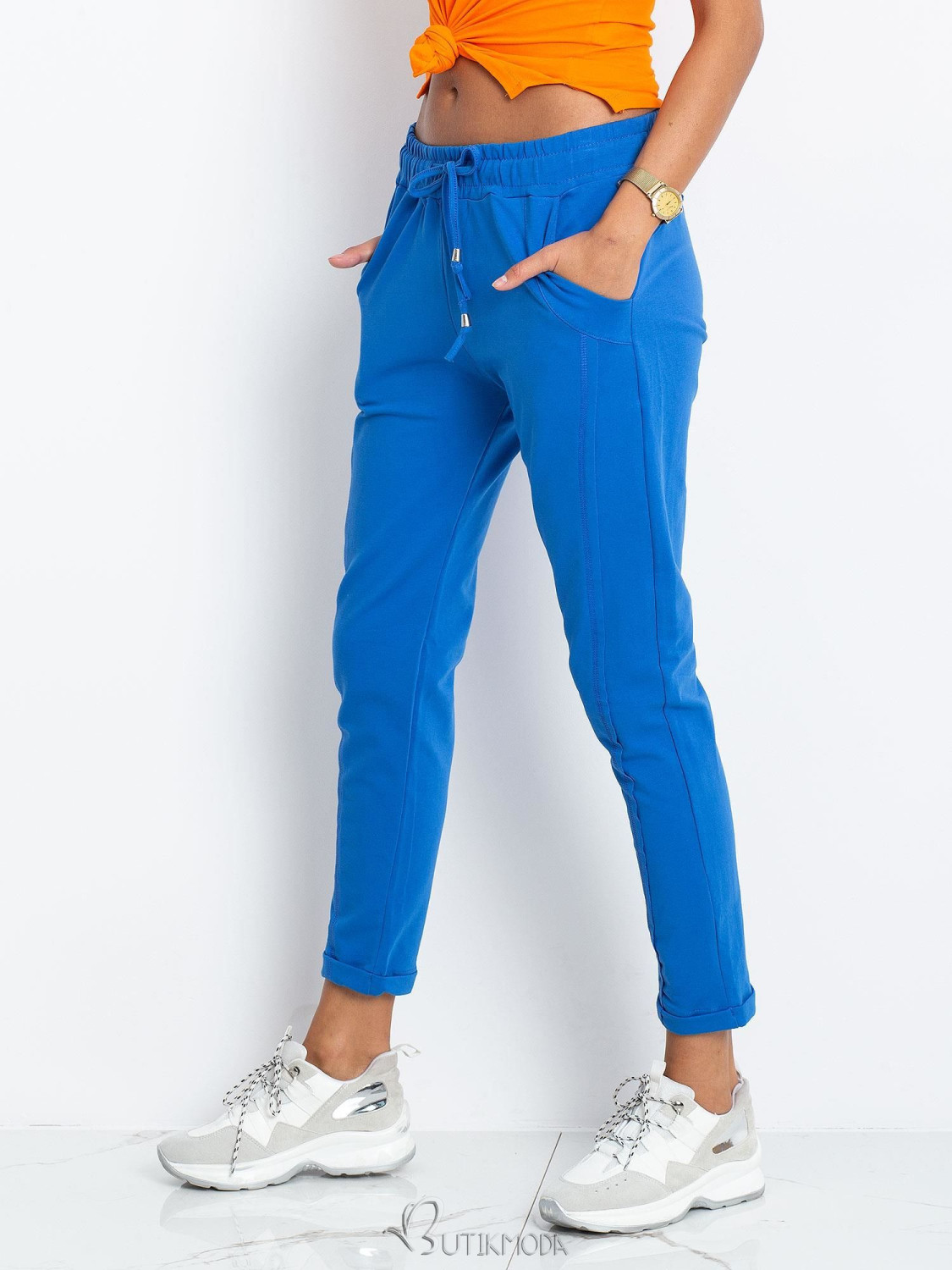 Sporty Jogging Pants in Dark Blue