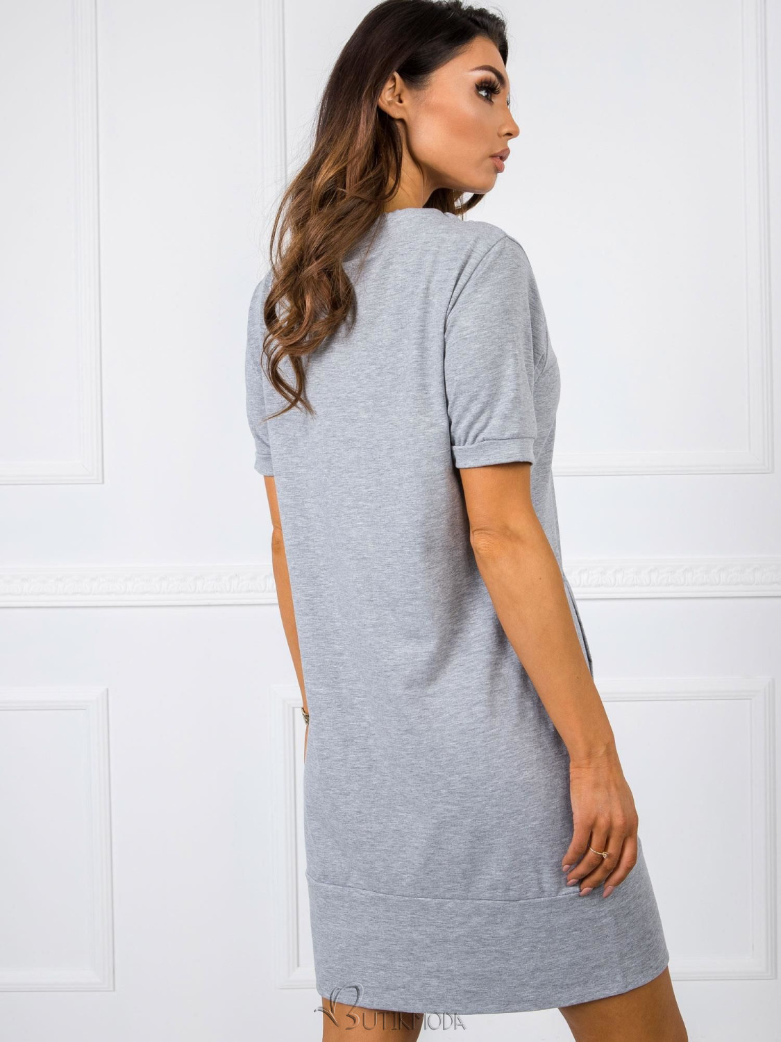 Gray Dress with Pockets