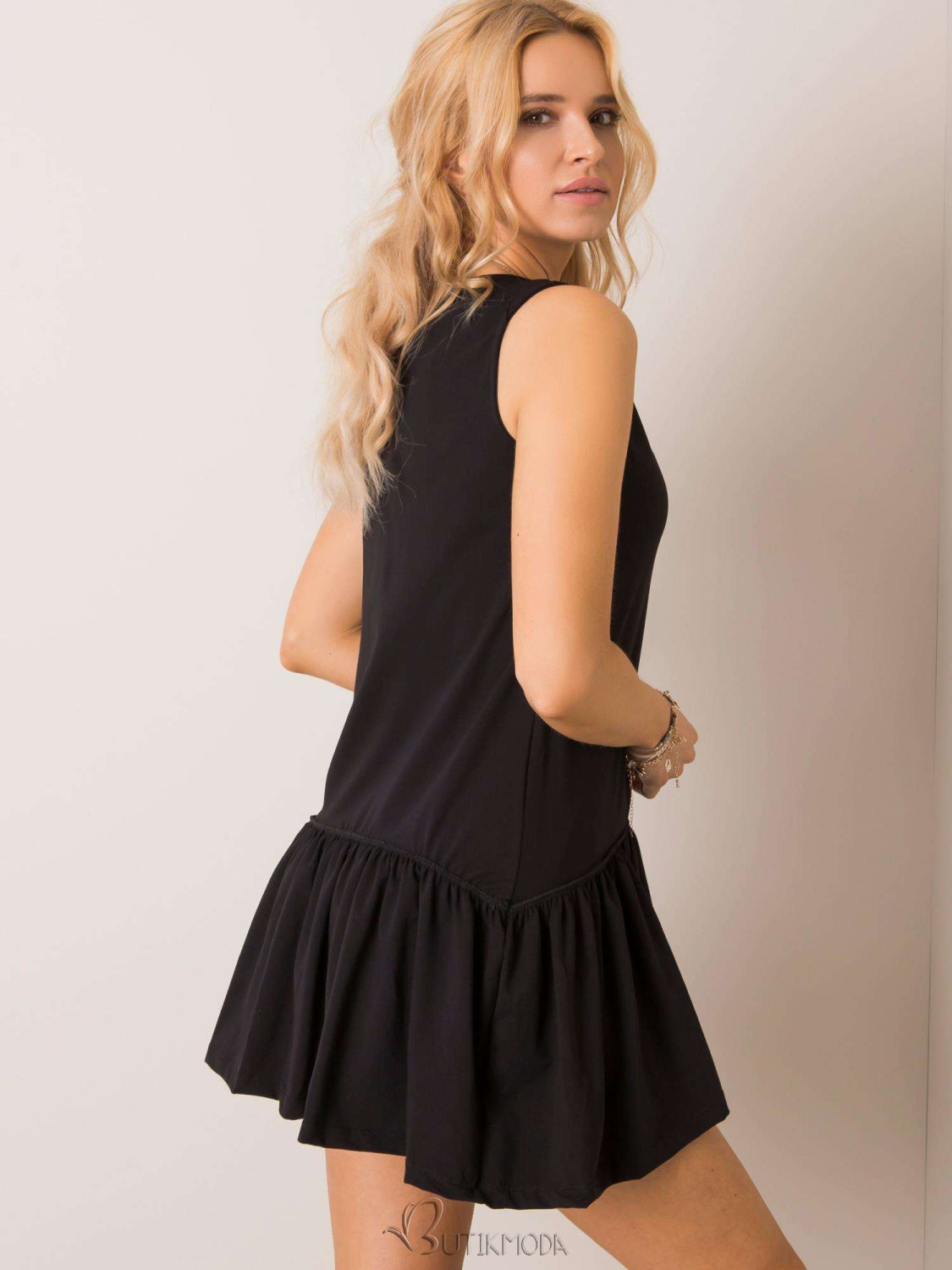 Black Cotton Dress RUE PARIS