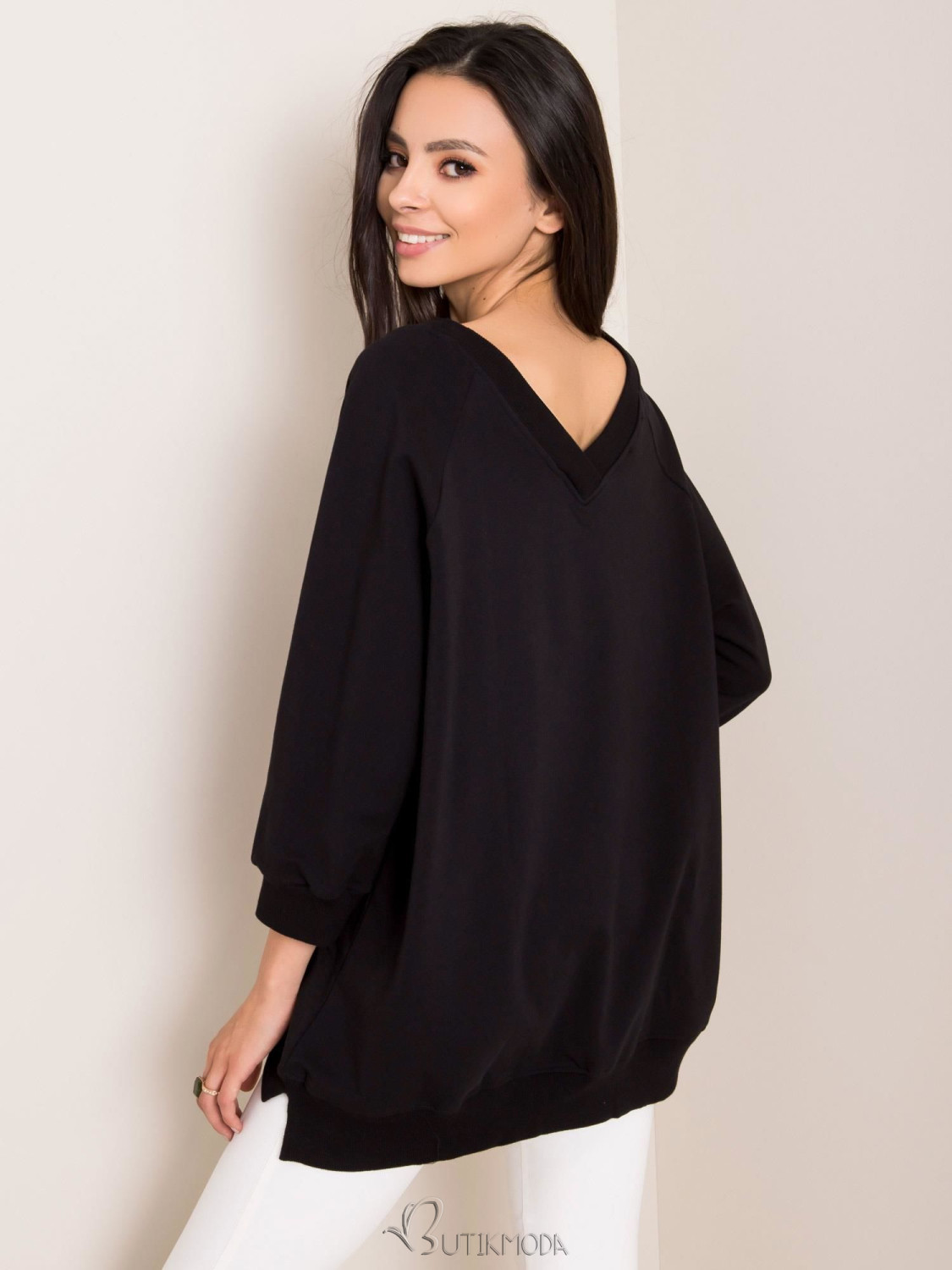 Oversize Black Sweatshirt RUE PARIS