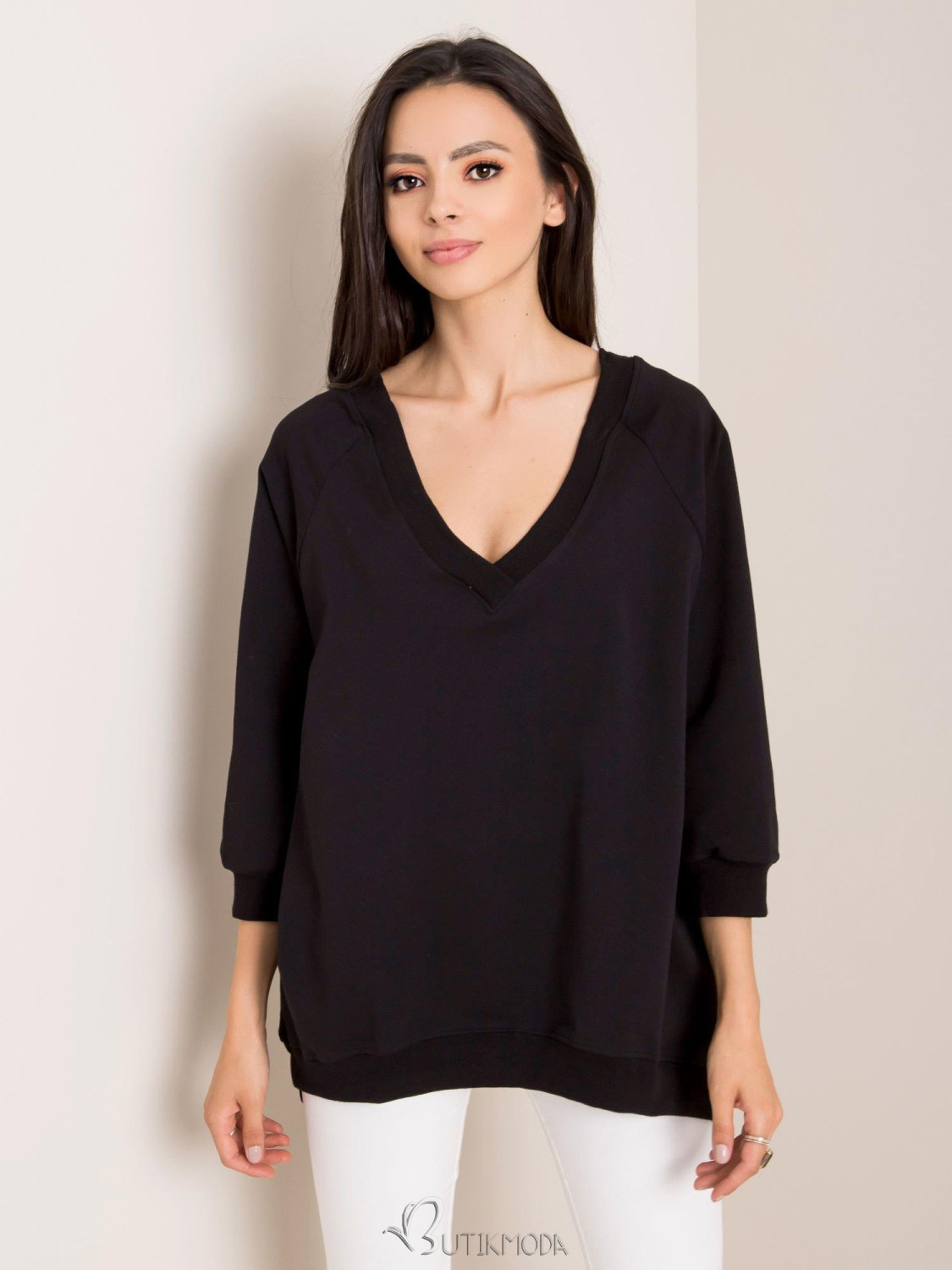 Oversize Black Sweatshirt RUE PARIS