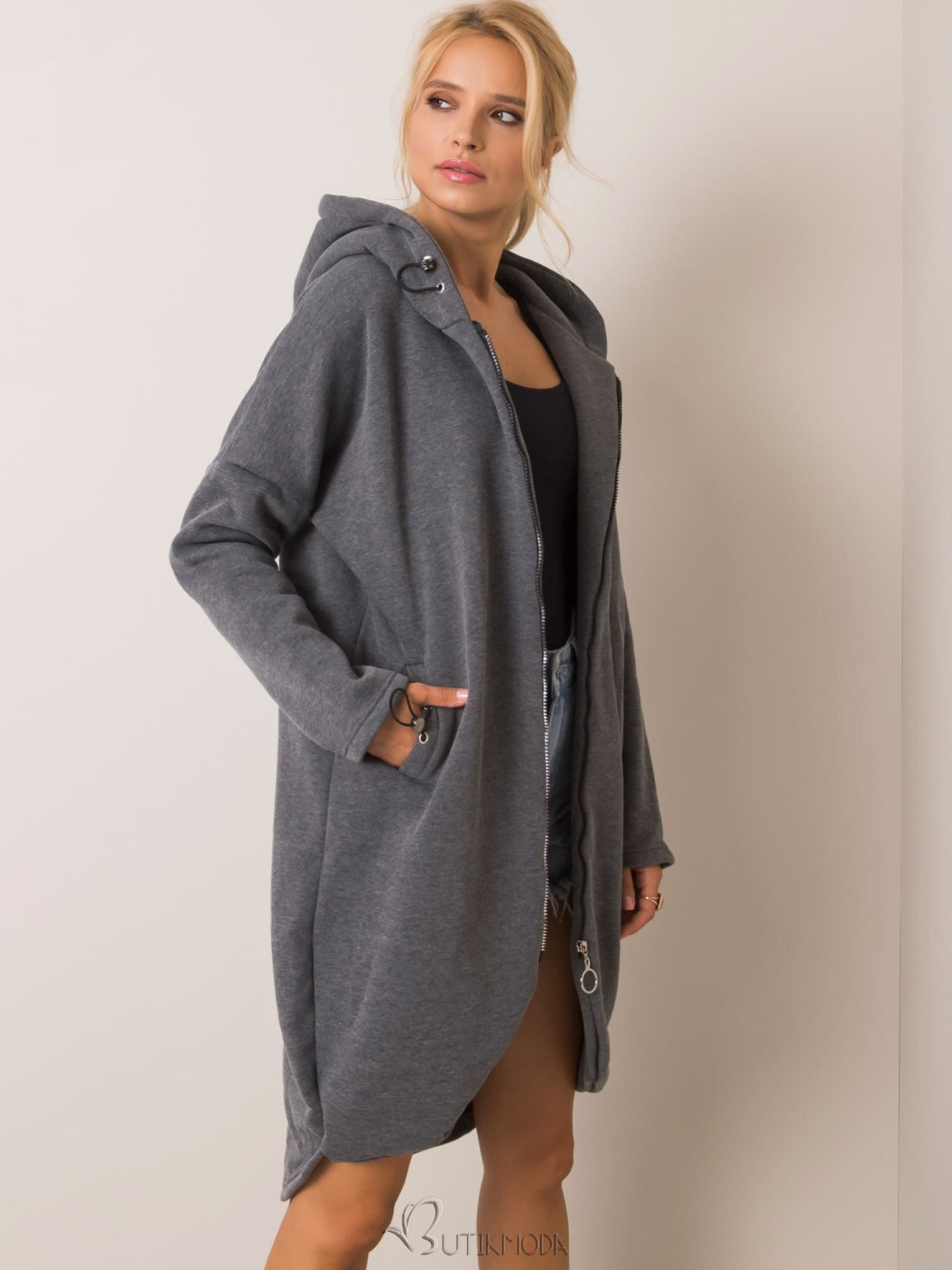 Long Gray Hoodie RUE PARIS