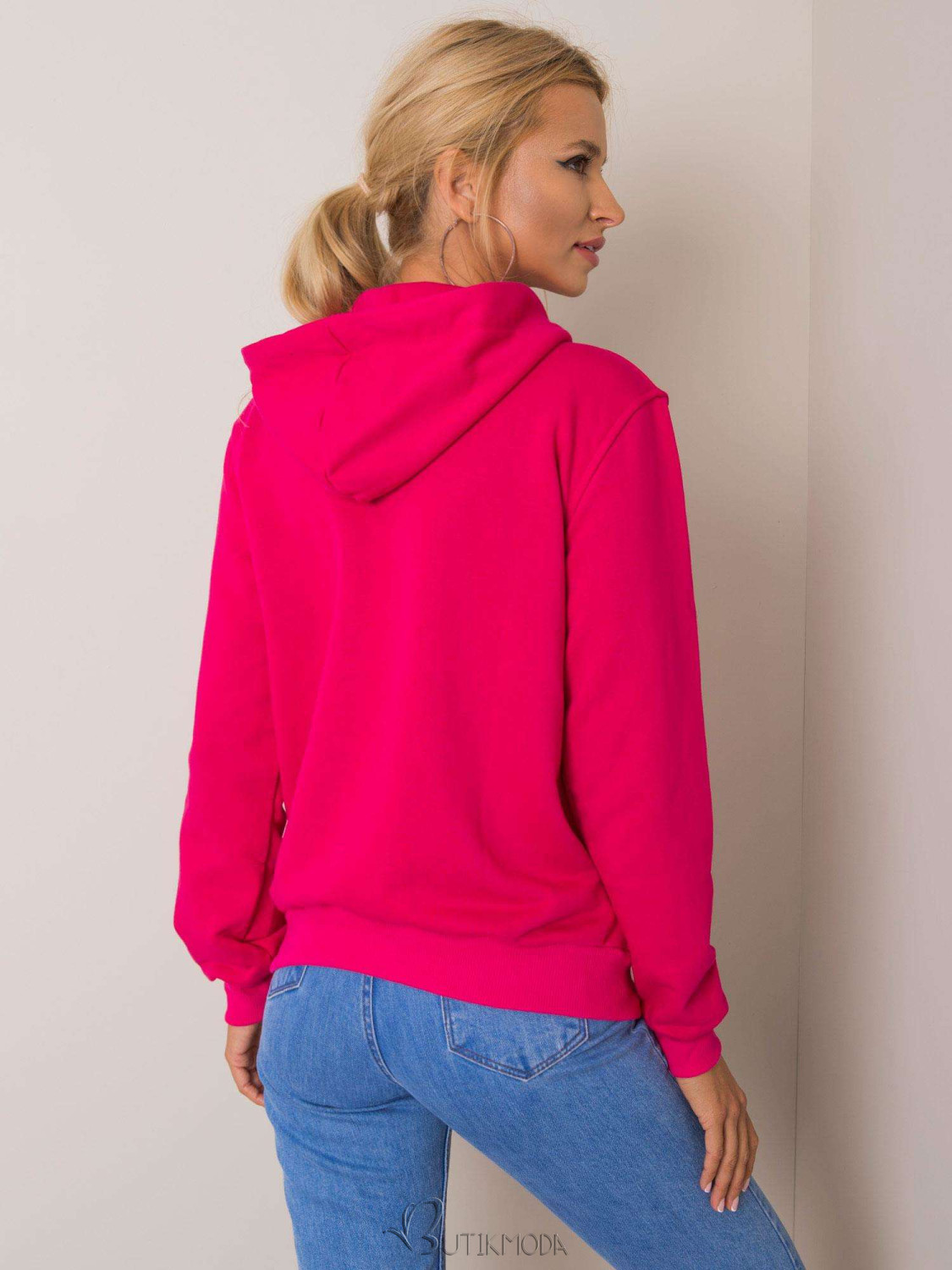 Fuchsia Cotton Hoodie