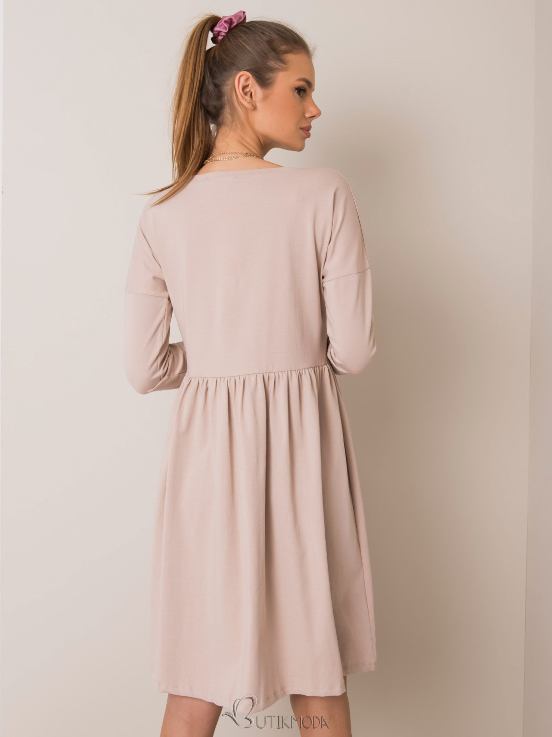 Beige Melange Dress RUE PARIS