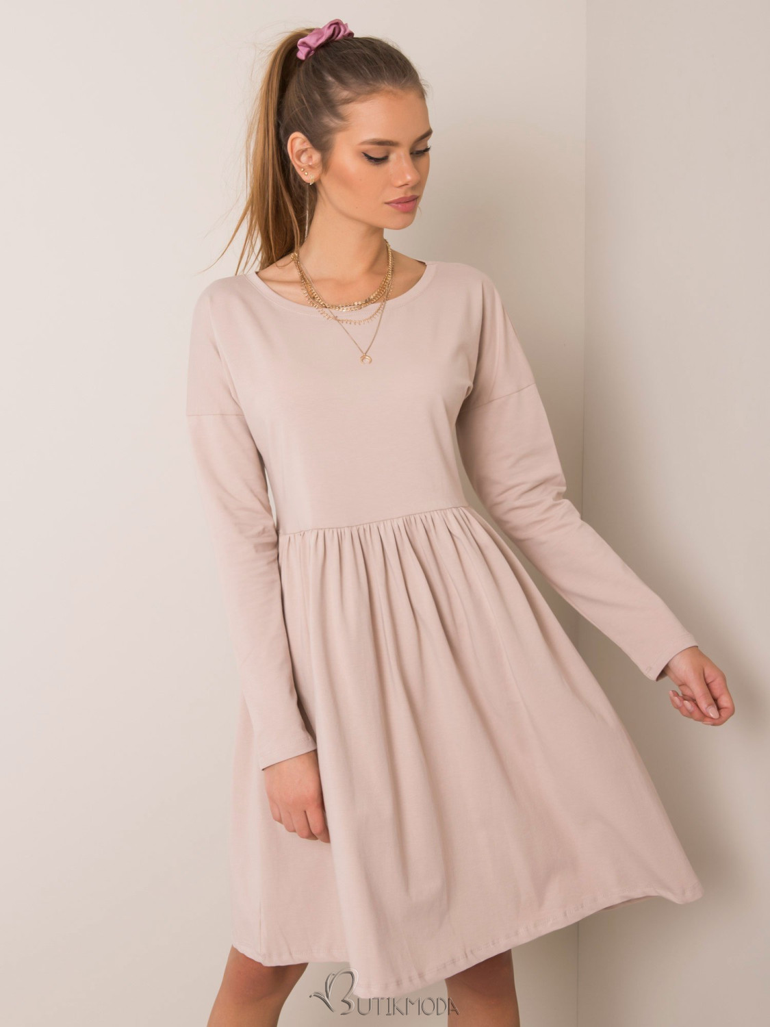 Beige Melange Dress RUE PARIS