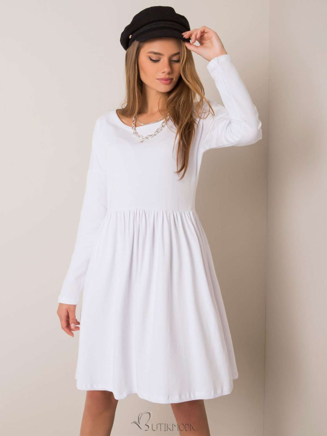 White Melange Dress RUE PARIS