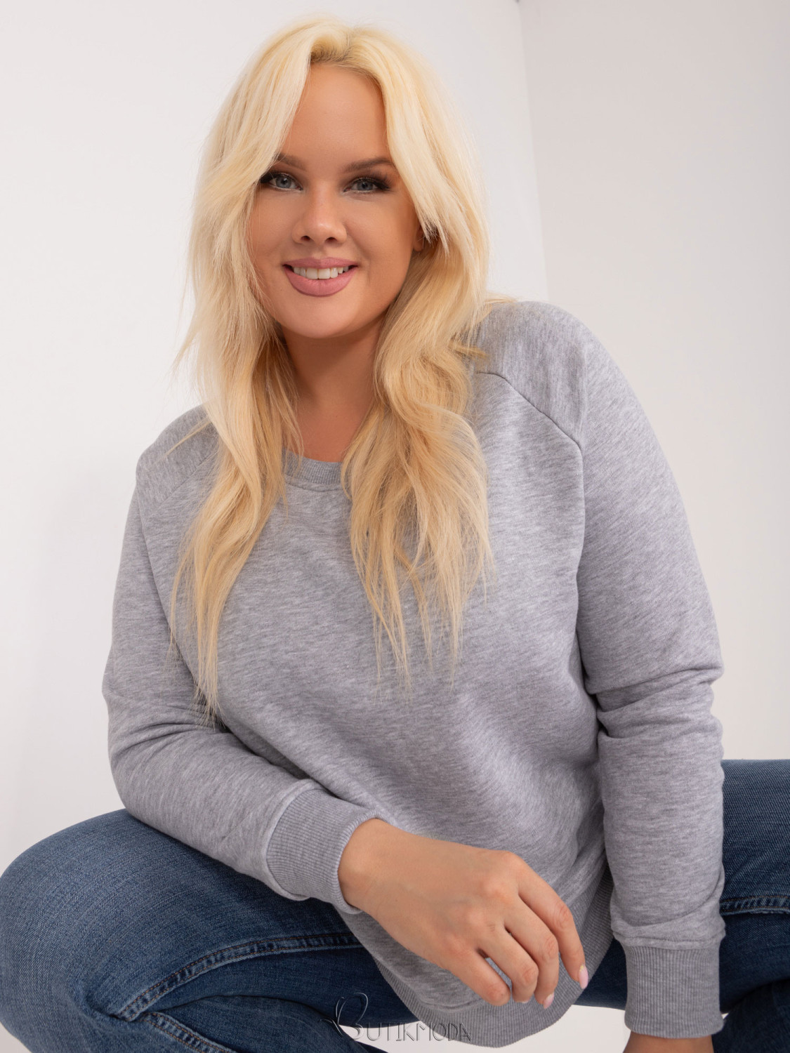 Gray Plus Size Hoodie Without Hood