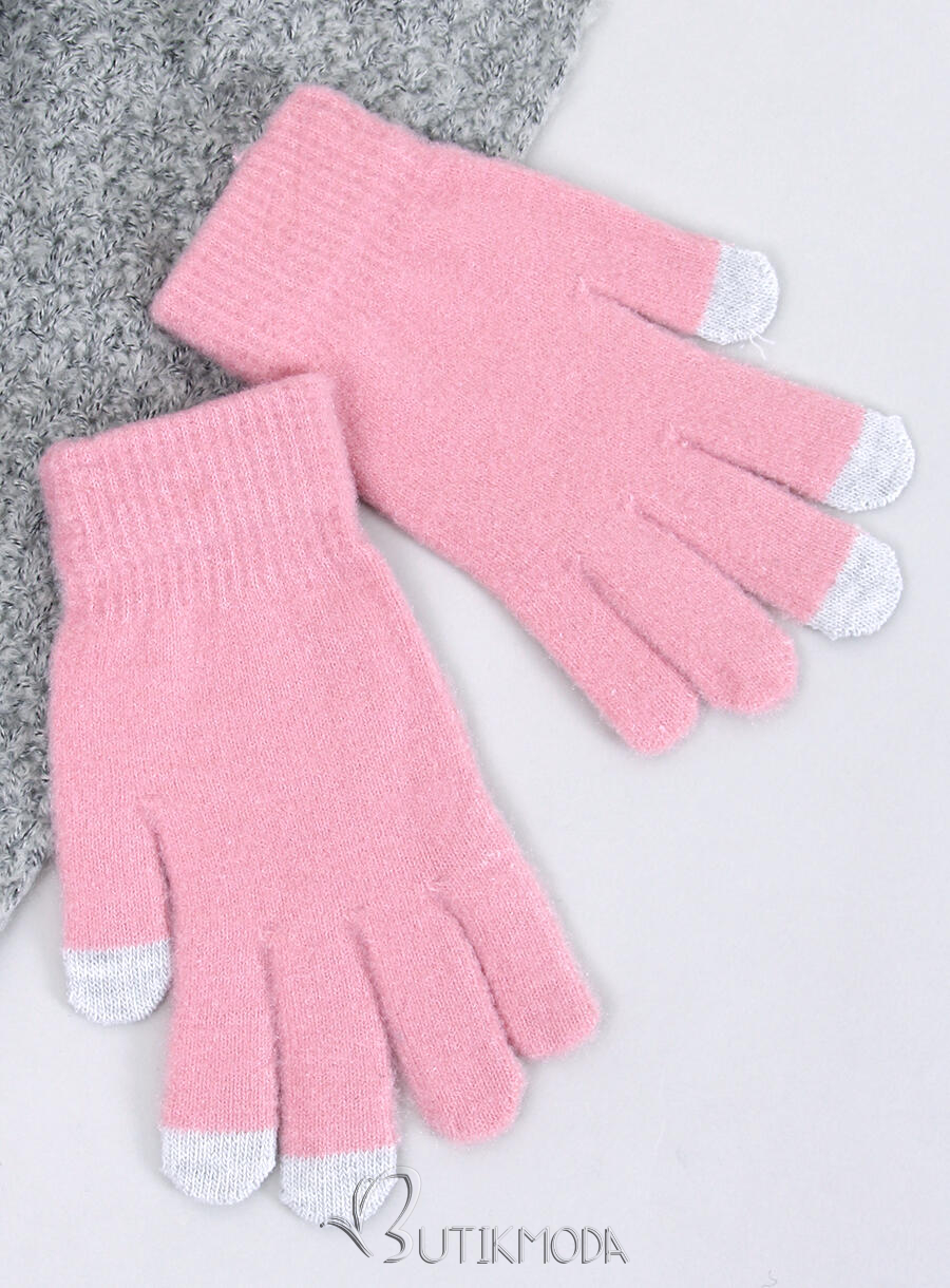 Women's basic gloves pink