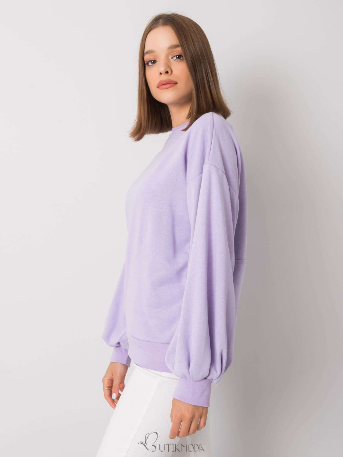 Purple Sweatshirt with Back Cutout