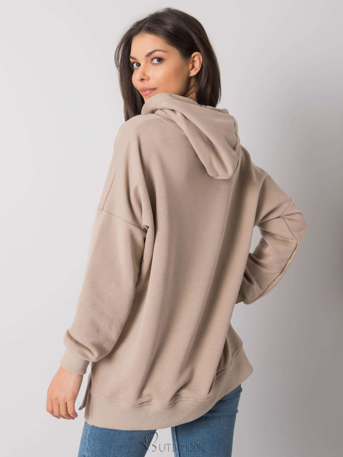 Beige Smooth Hoodie