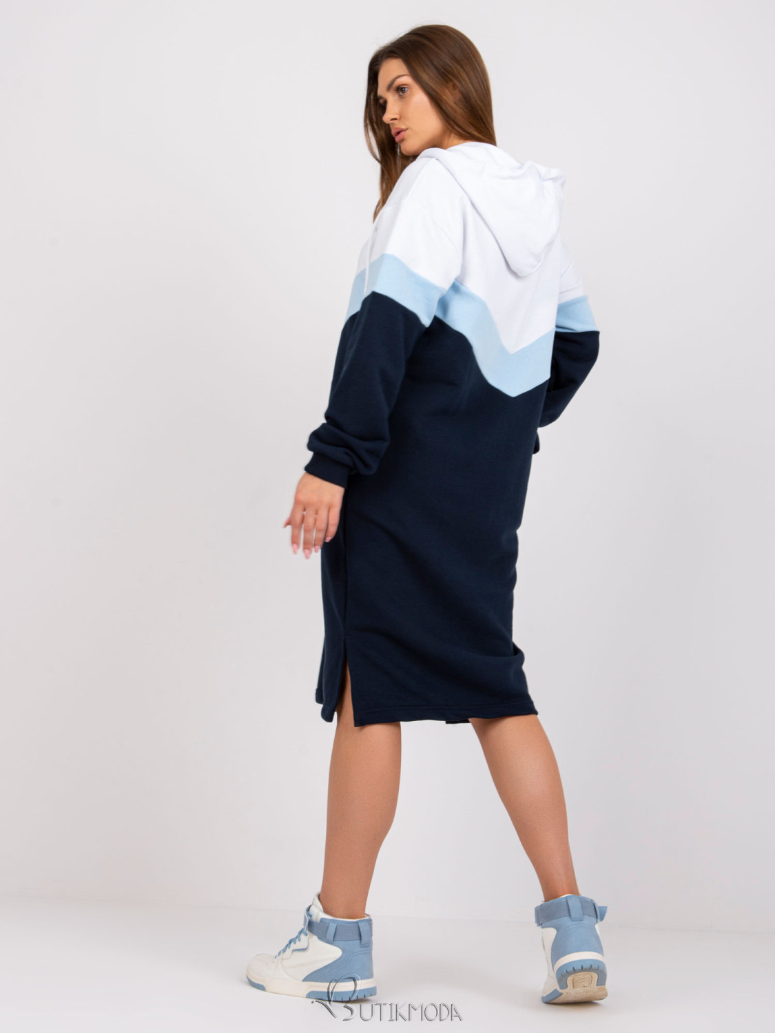 Oversize Midi Dress with Hood