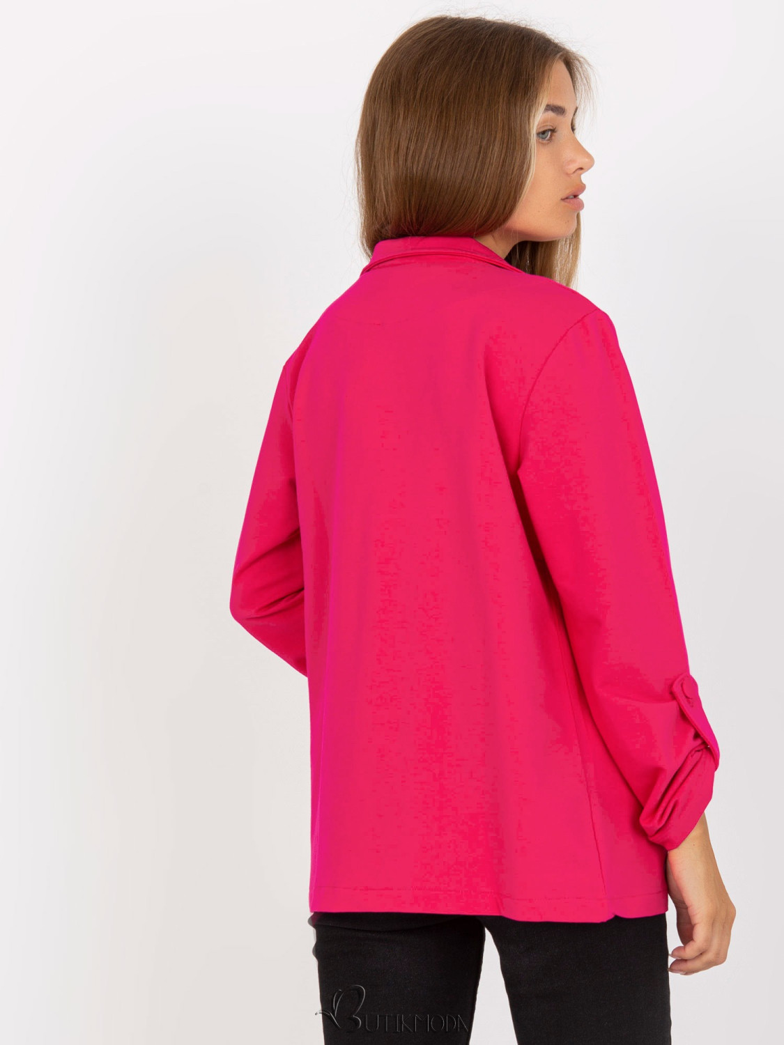 Fuchsia Casual Blazer with Pockets RUE PARIS