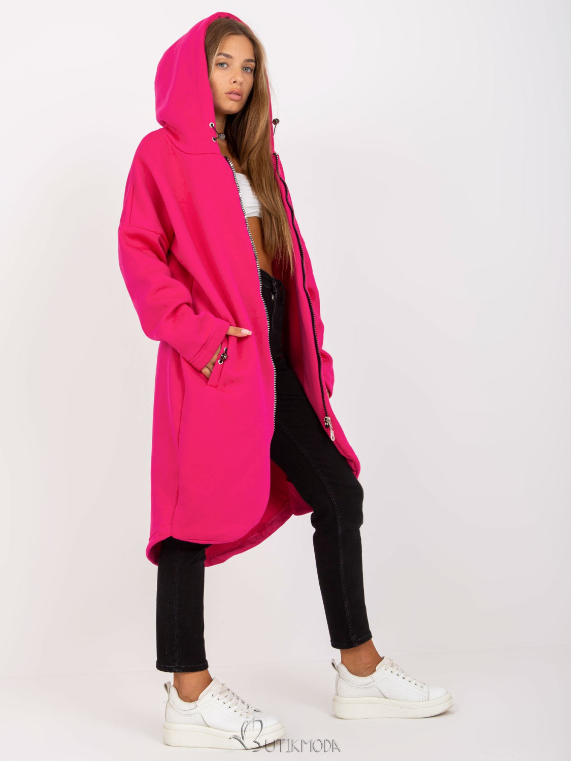 Pink Hooded Sweatshirt Tina RUE PARIS