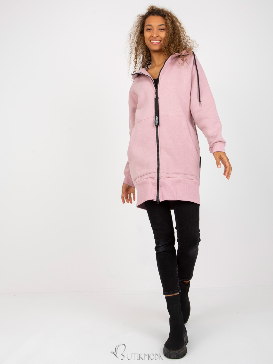 Pink Long Hoodie RUE PARIS