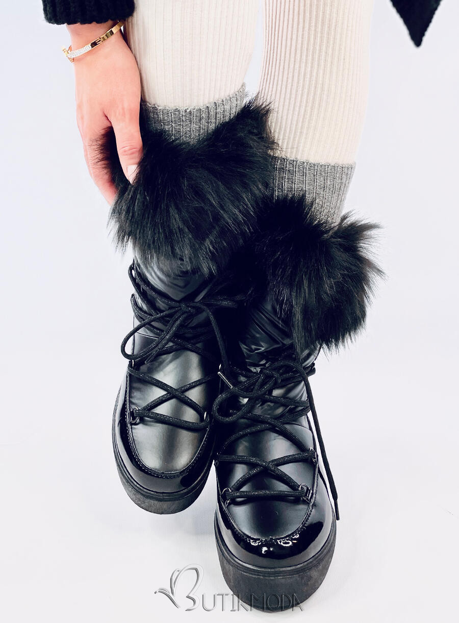 Black snow boots CLASSIC