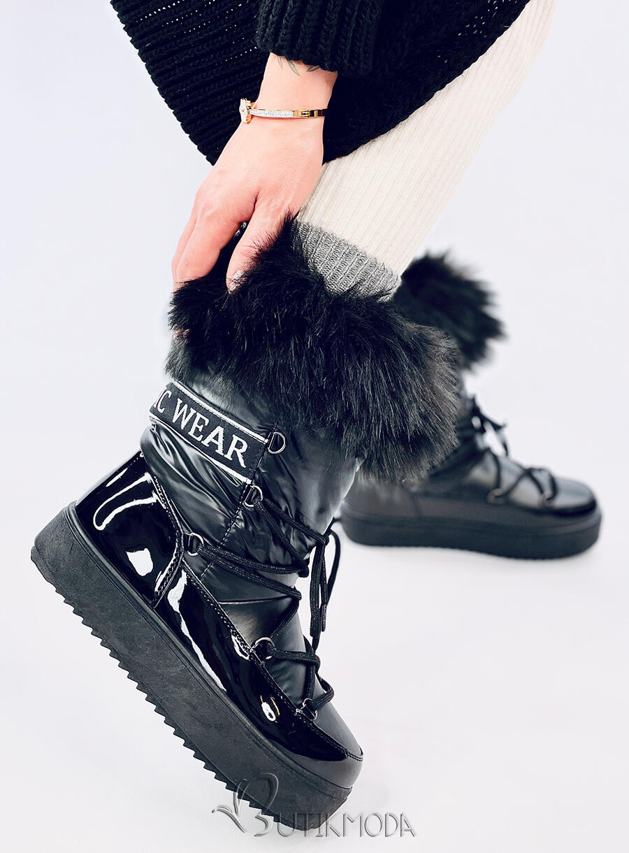 Black snow boots CLASSIC