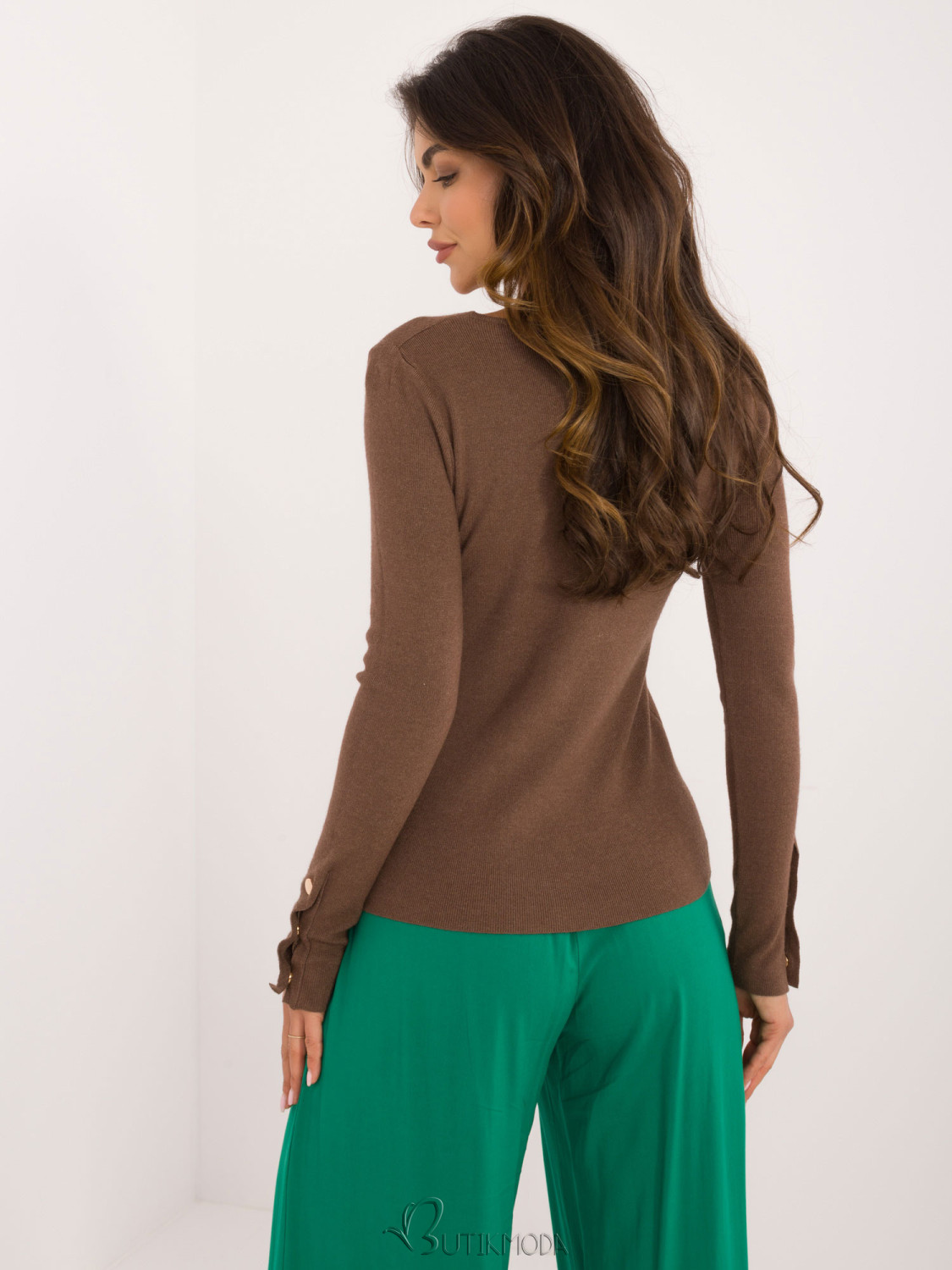 Brown Long Sleeve Sweater