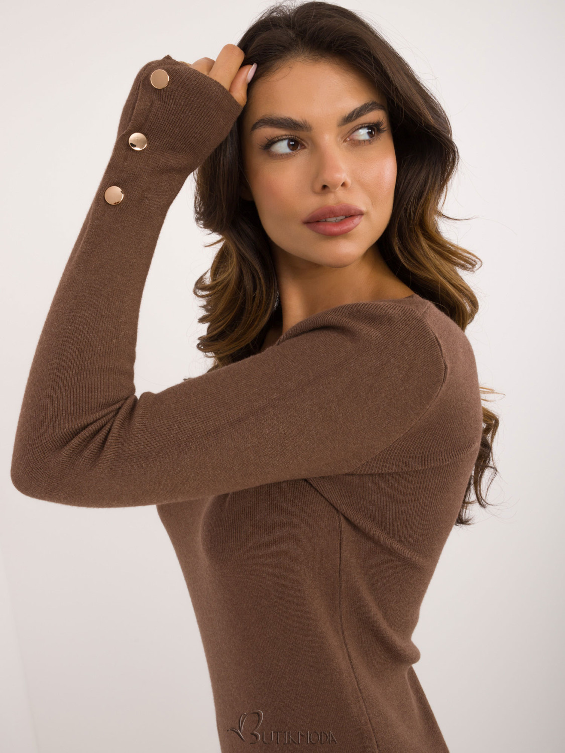 Brown Long Sleeve Sweater