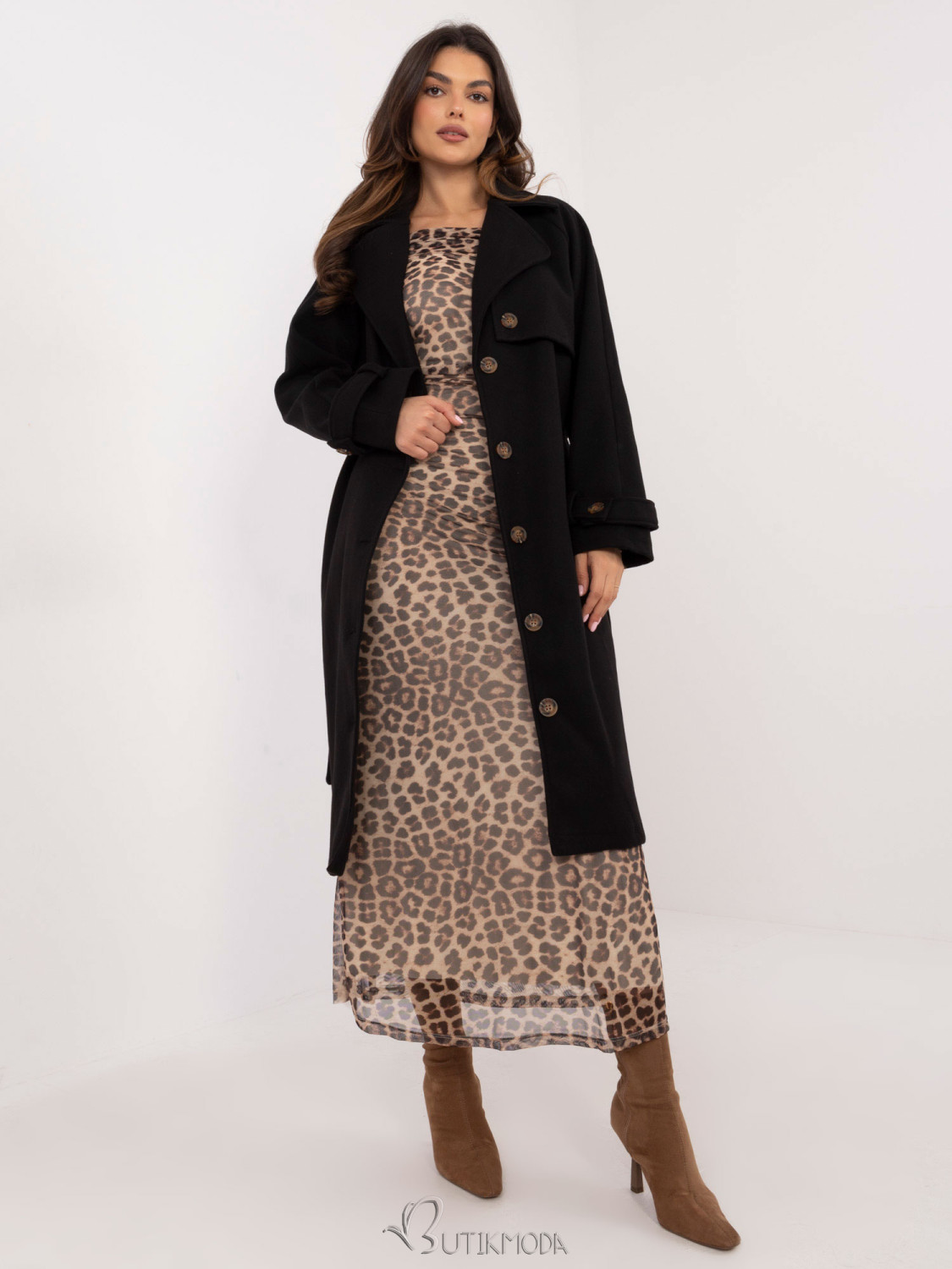 Elegant Black Transitional Coat