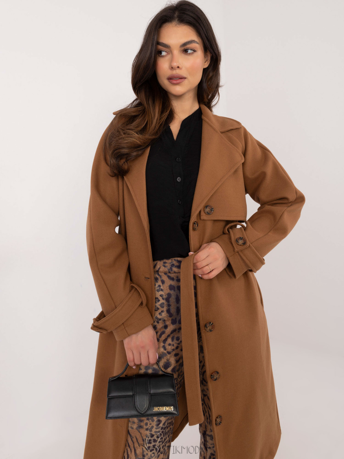 Elegant Transitional Coat in Camel Color