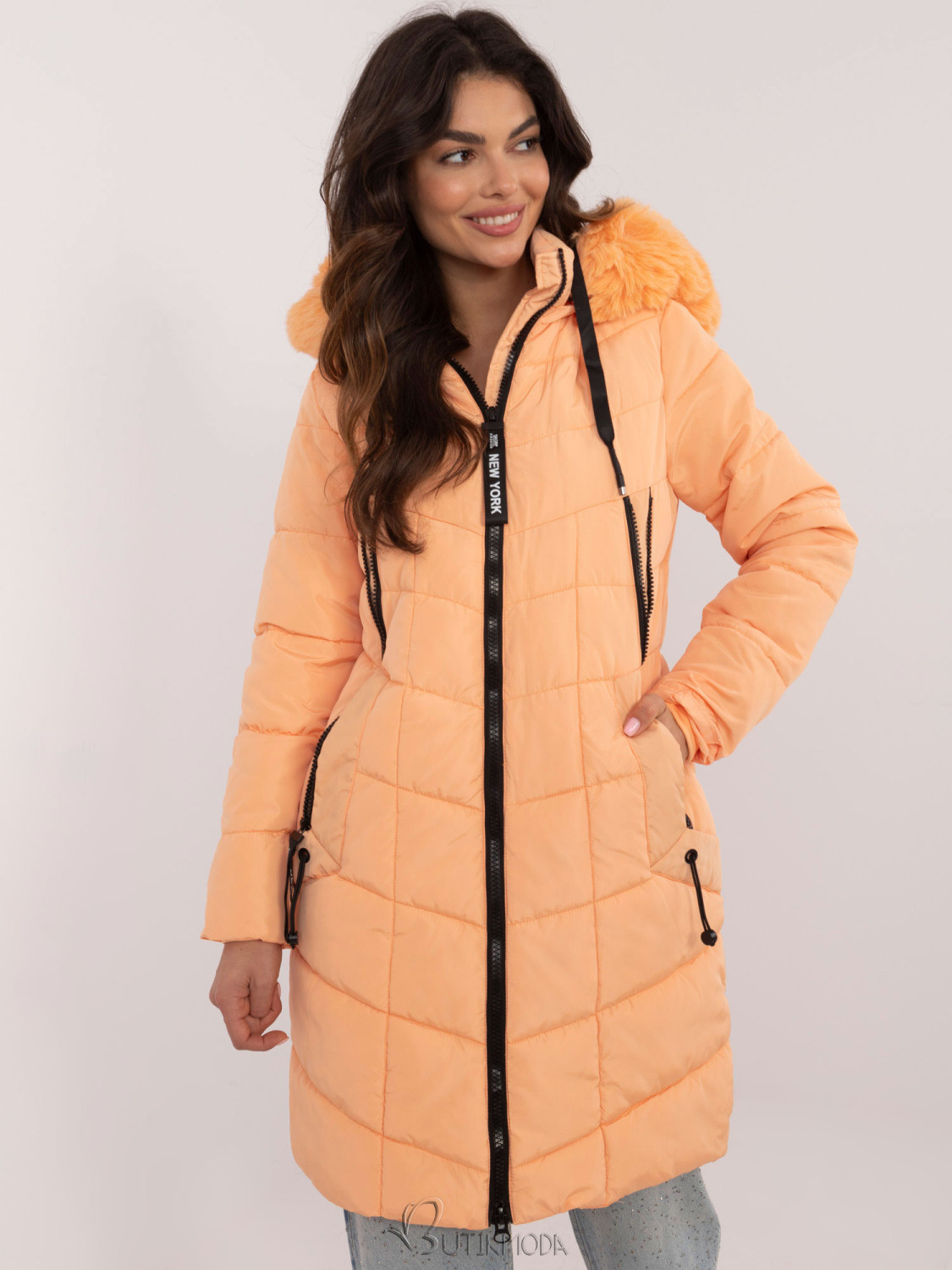 Comfortable Winter Jacket in Bright Orange