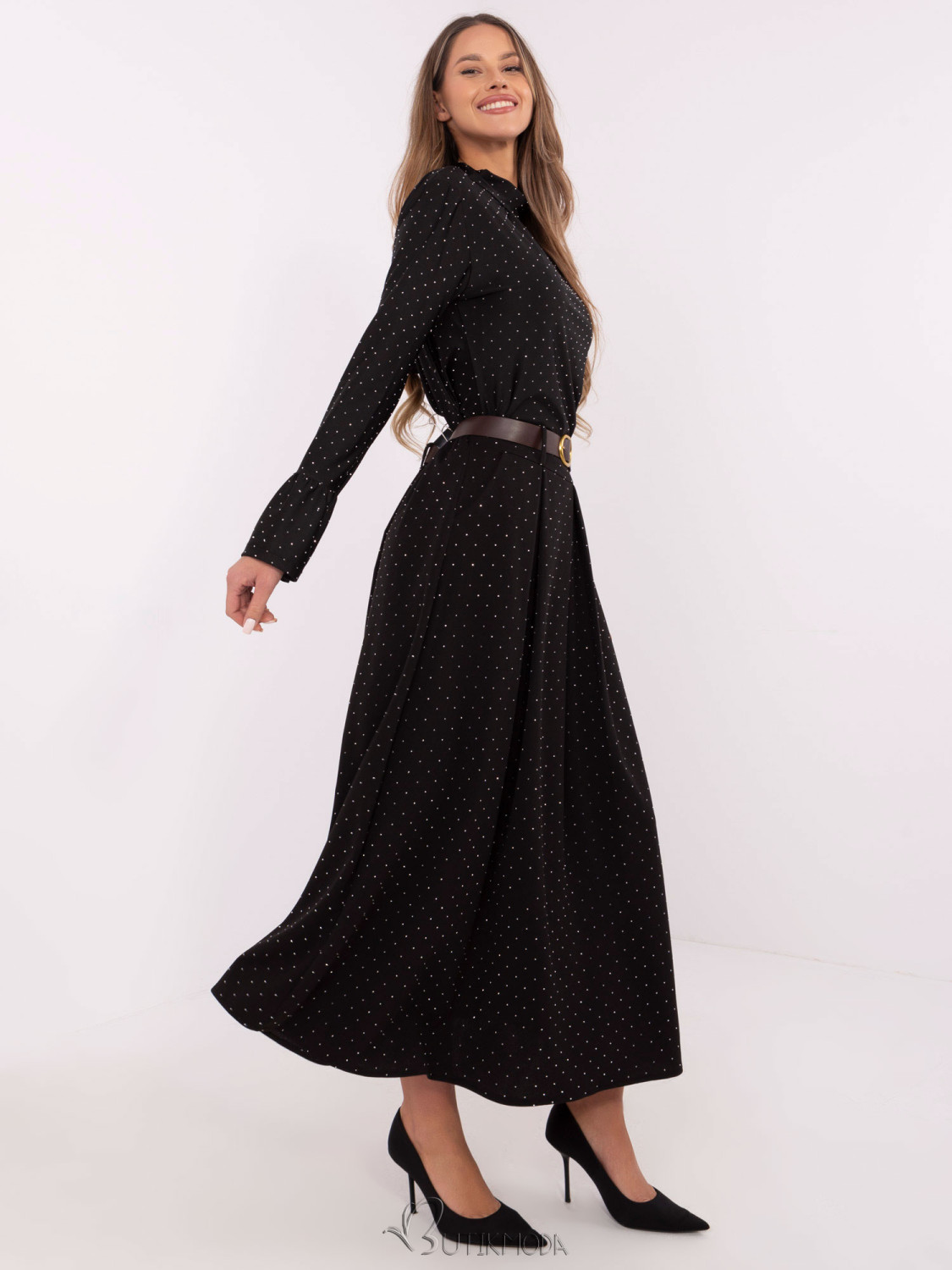 Elegant Maxi Skirt with Application