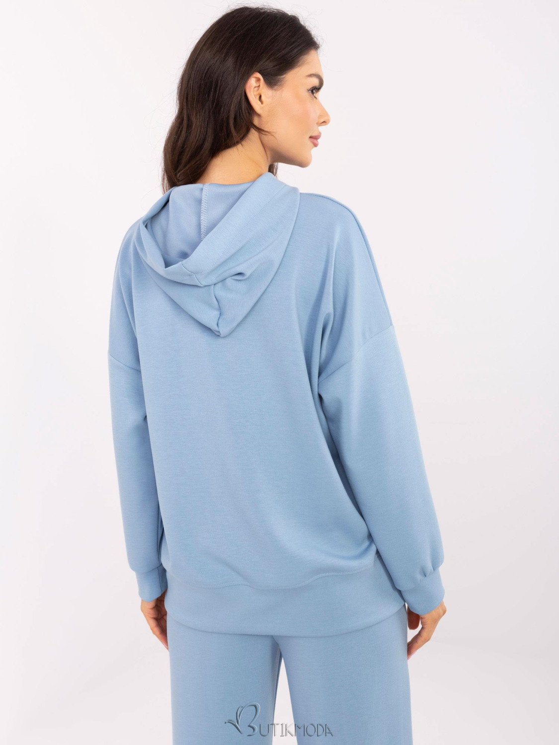 Blue Hooded Sweatshirt