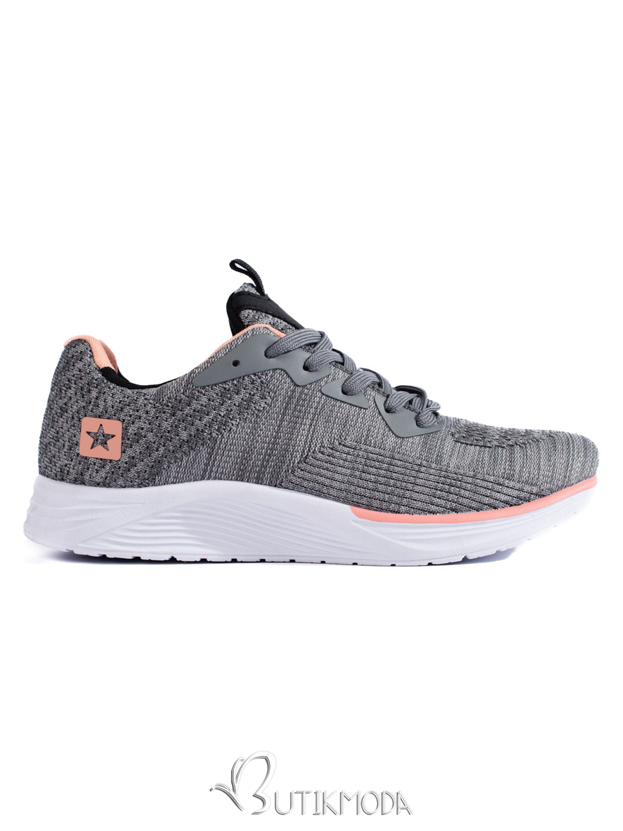 Shelovet Dark Gray Sports Lace-Up Shoes