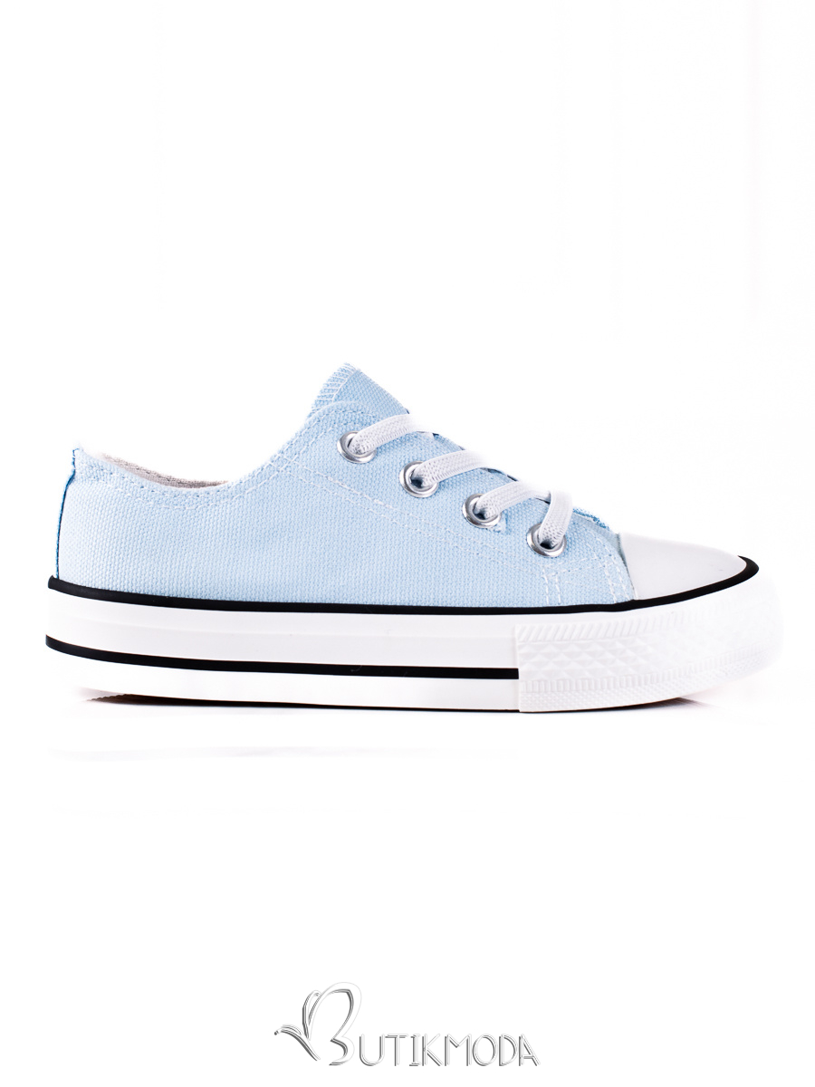 Light blue children's lace-up sneakers