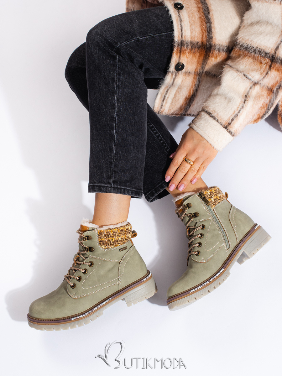 Green Women's Ankle Boots Shelovet