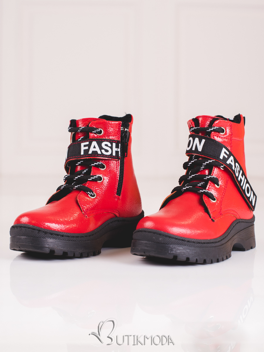 Red girls' boots Fashion