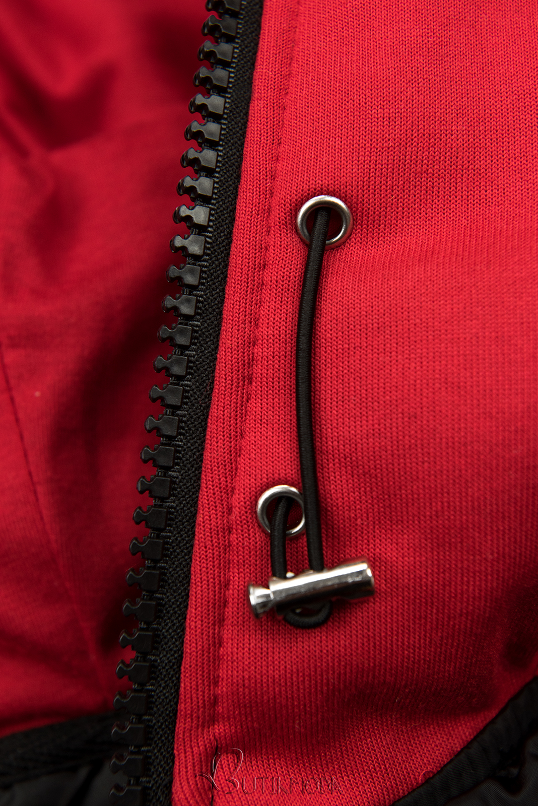 Red/black LHD tracksuit with combined materials