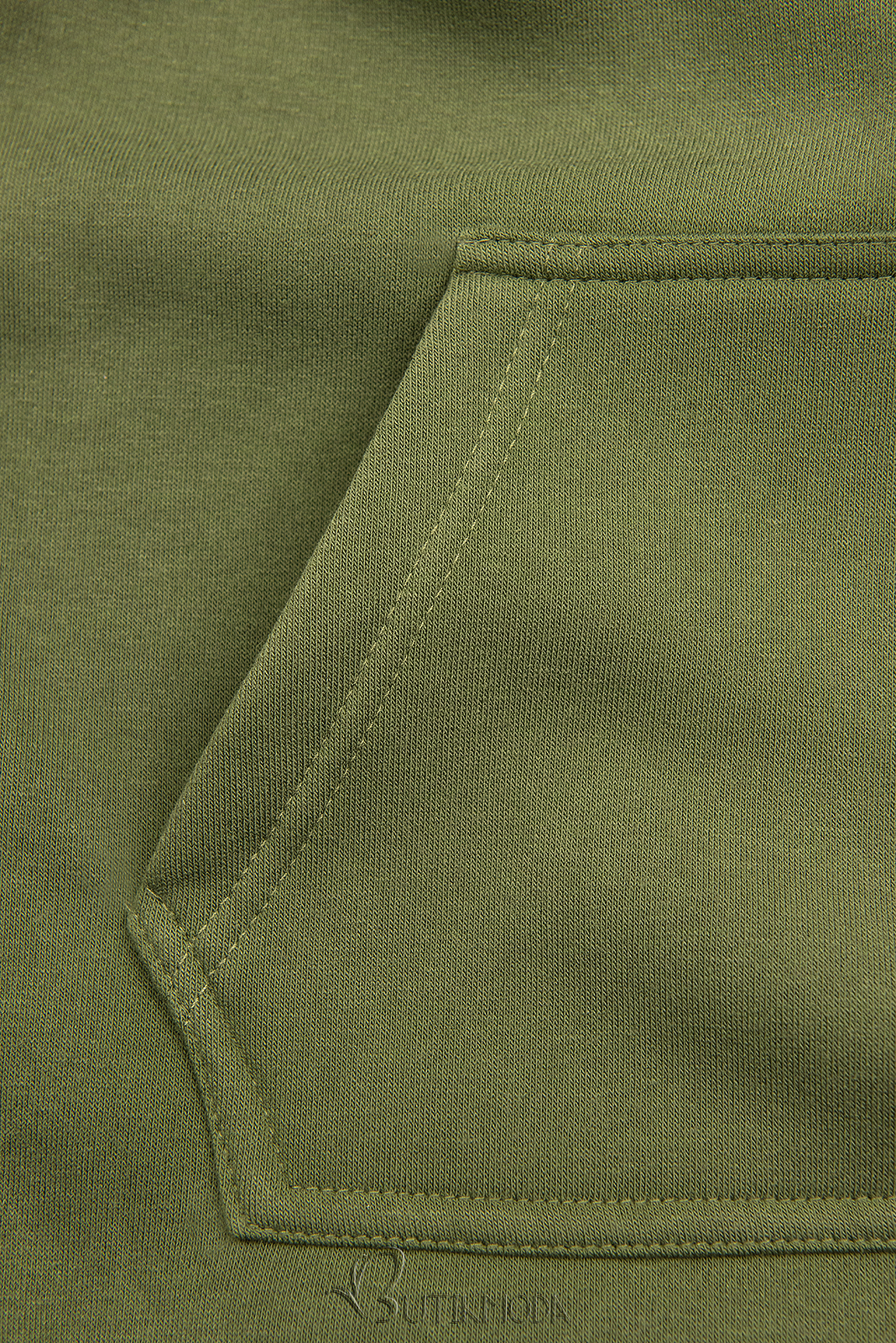 Green over-the-head sweatshirt dress