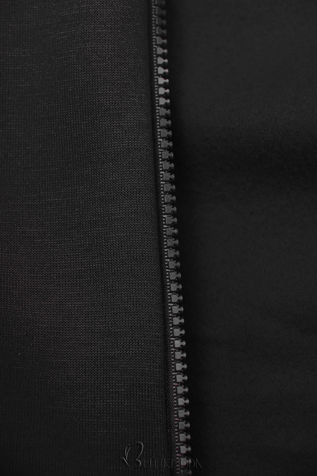 Black asymmetric elongated hoodie