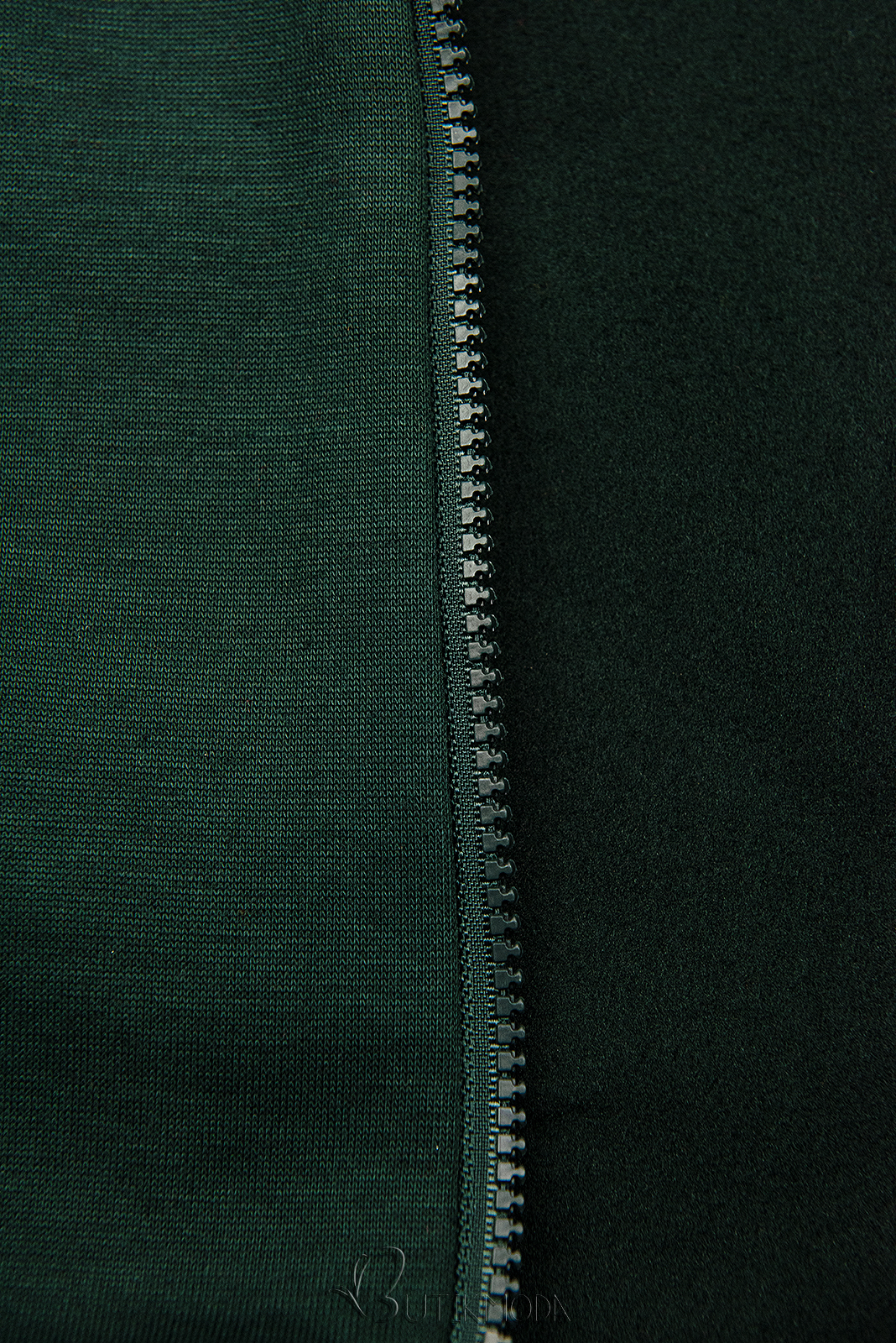 Emerald green asymmetric elongated hoodie