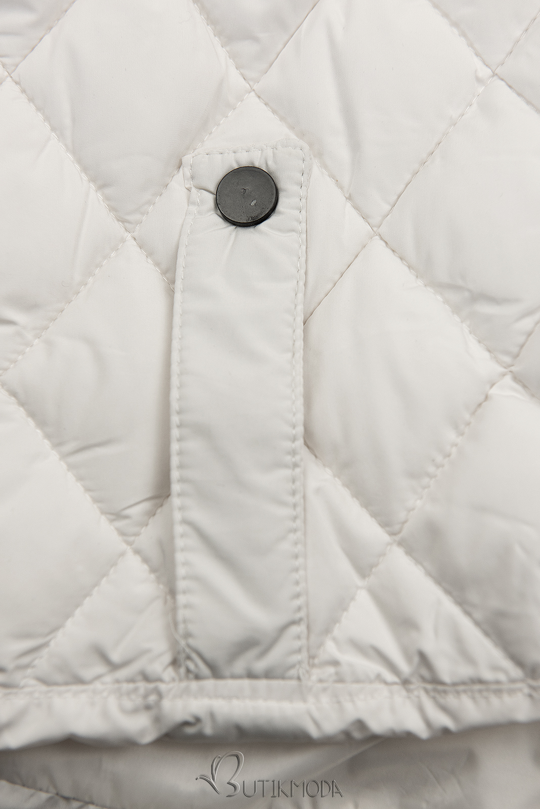 White mid season quilted jacket