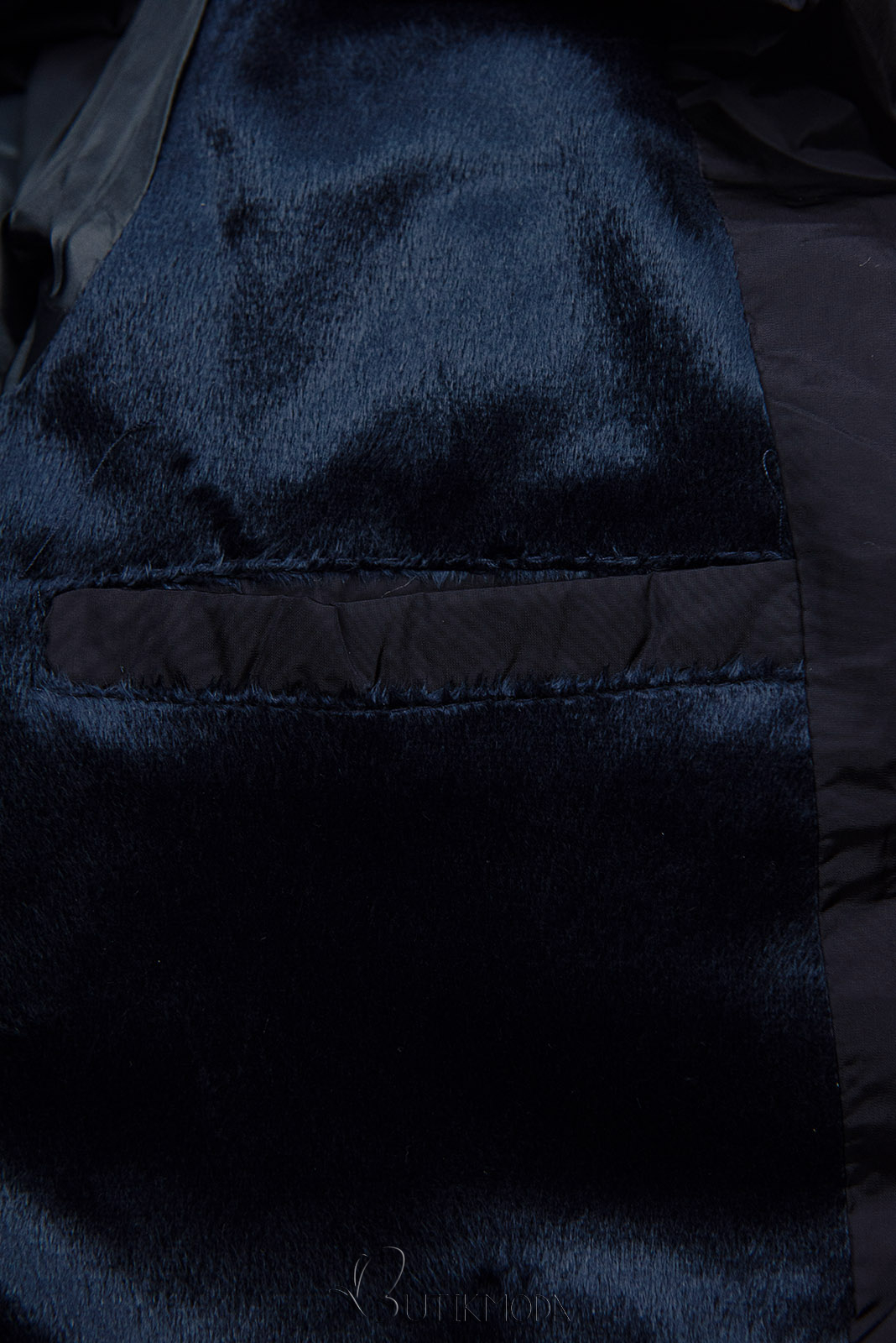 Dark blue winter jacket in quilted design