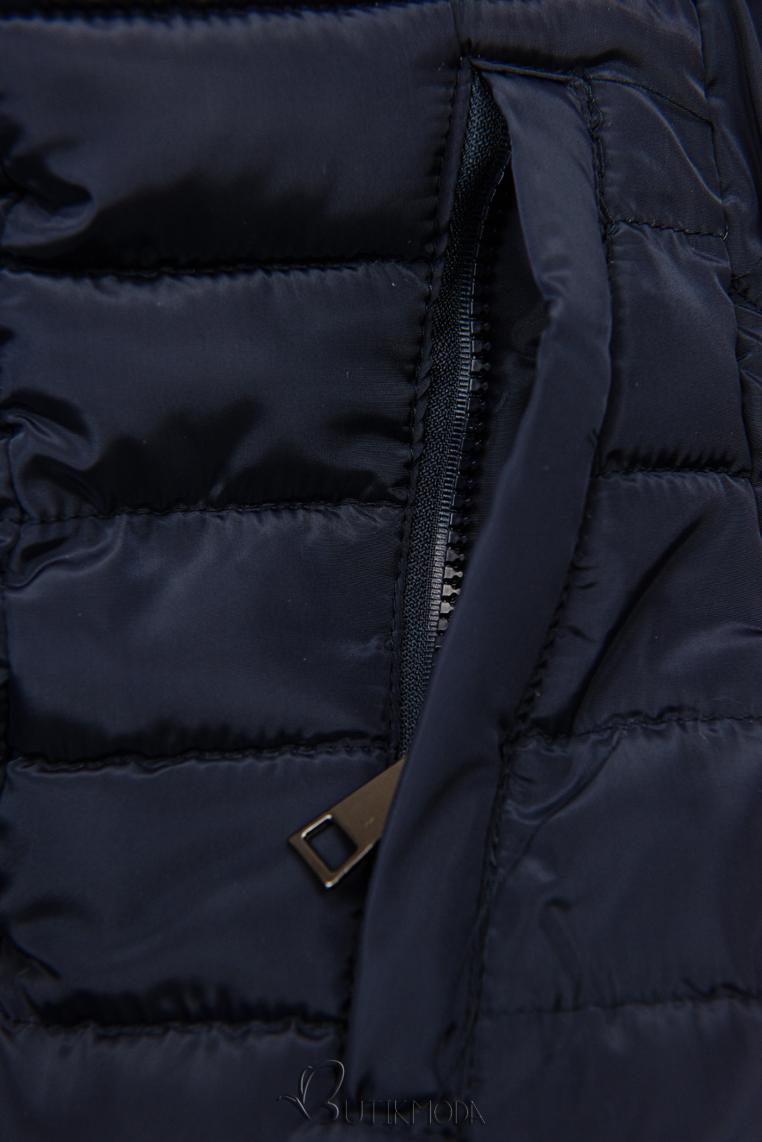 Dark blue quilted jacket for autumn/winter