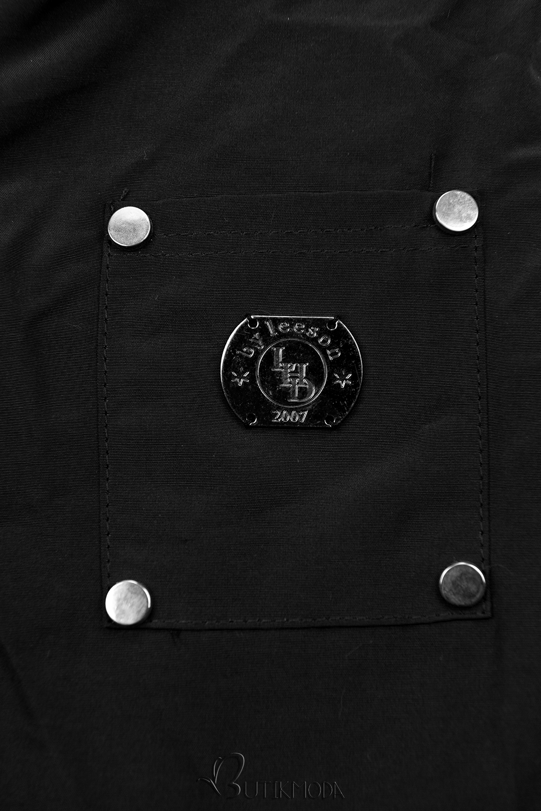 Winter parka jacket in black