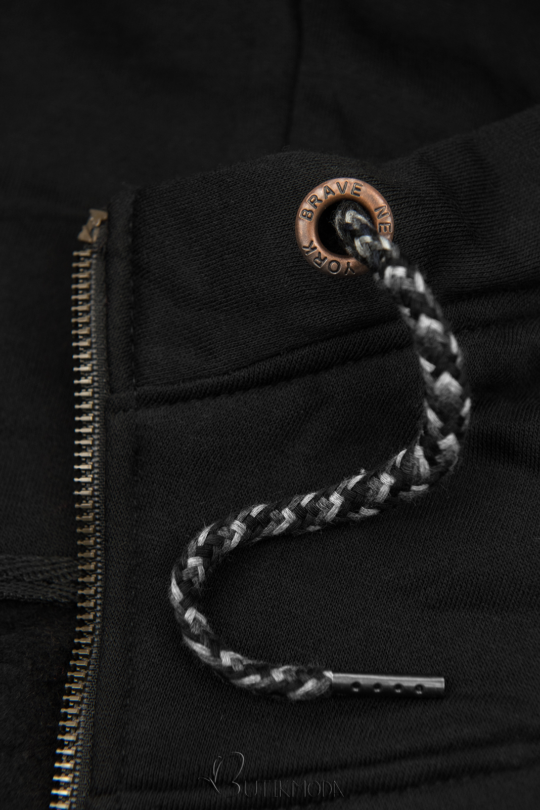 Basic elongated hoodie in black