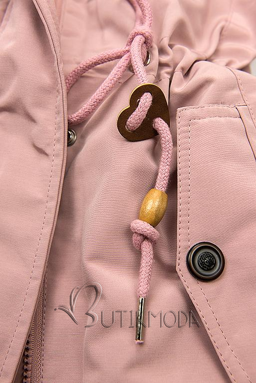 Light pink parka clearance jacket