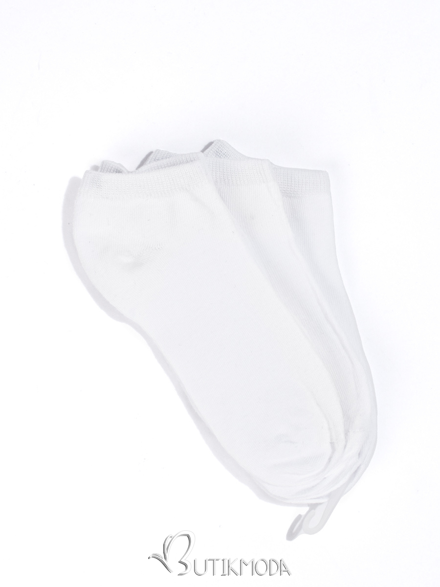 Low women's white socks - three-pack