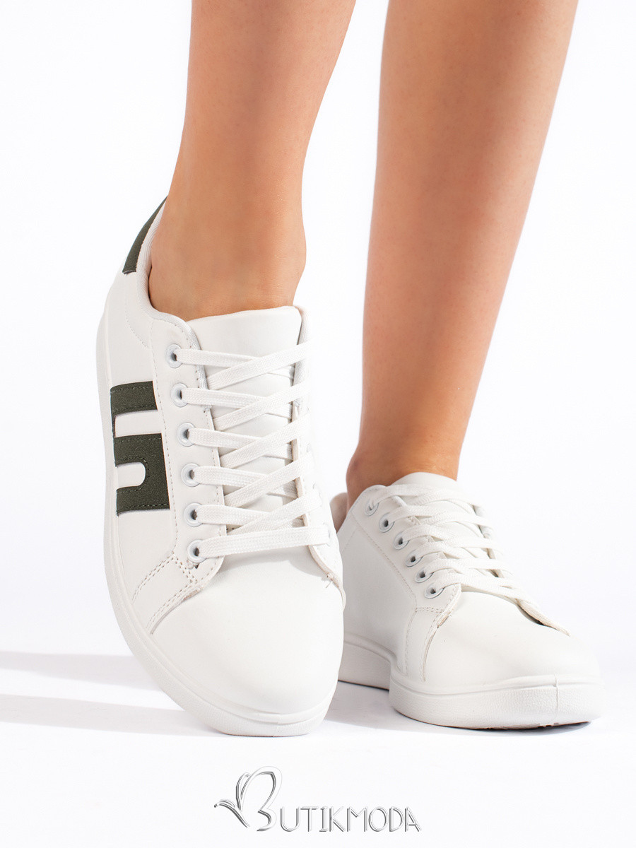 White-Green Women's Sneakers