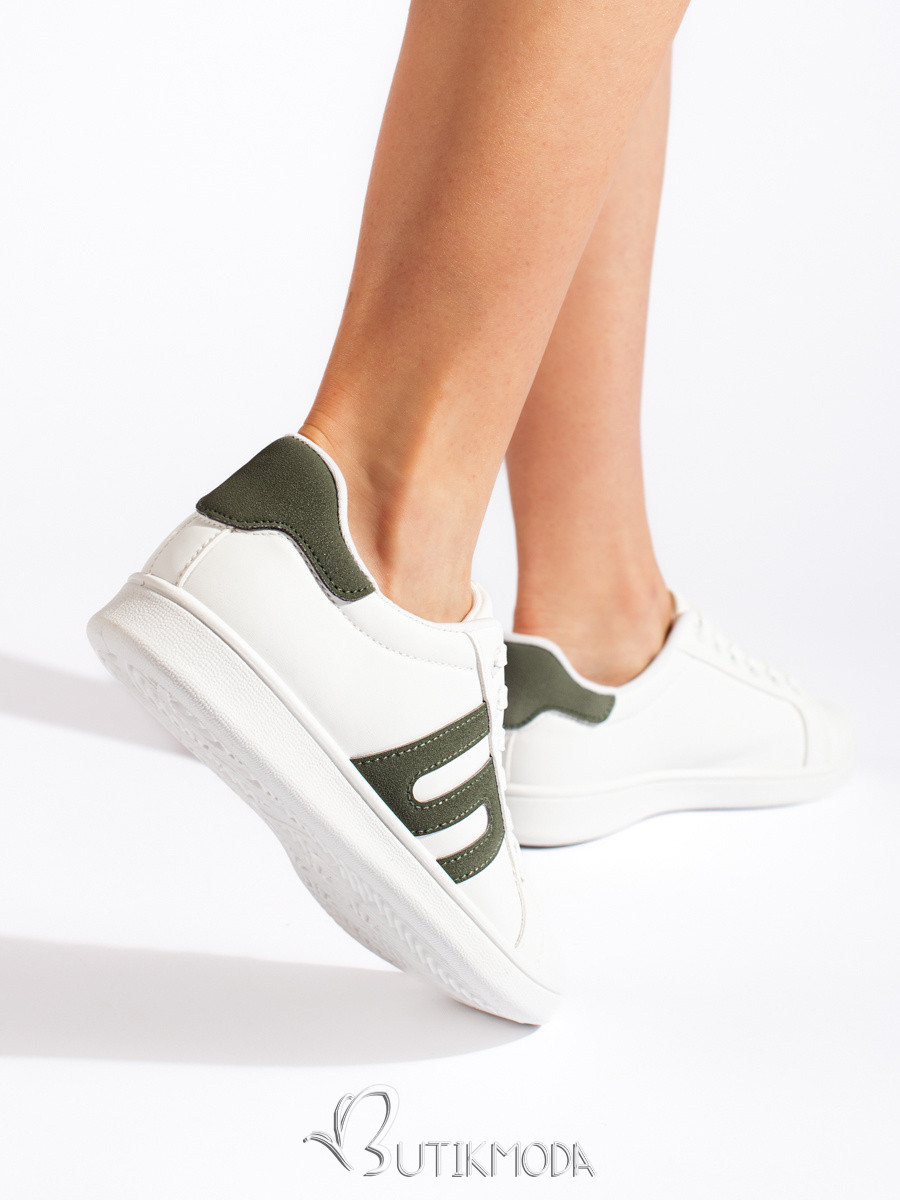 White-Green Women's Sneakers