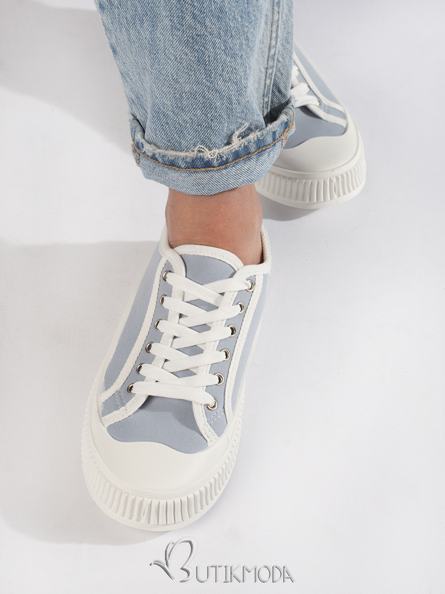 Light Blue Women's Platform Sneakers