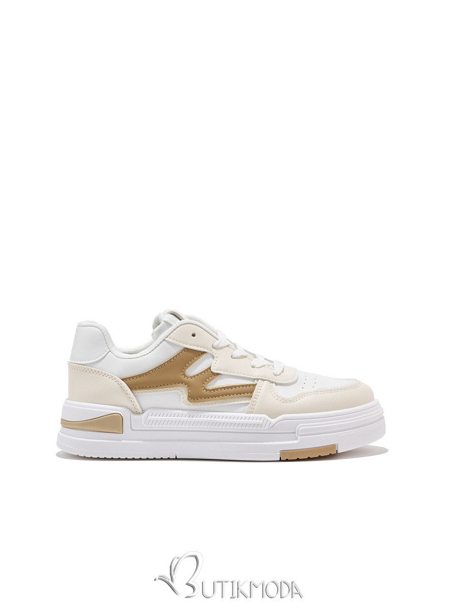 Beige Platform Sneakers