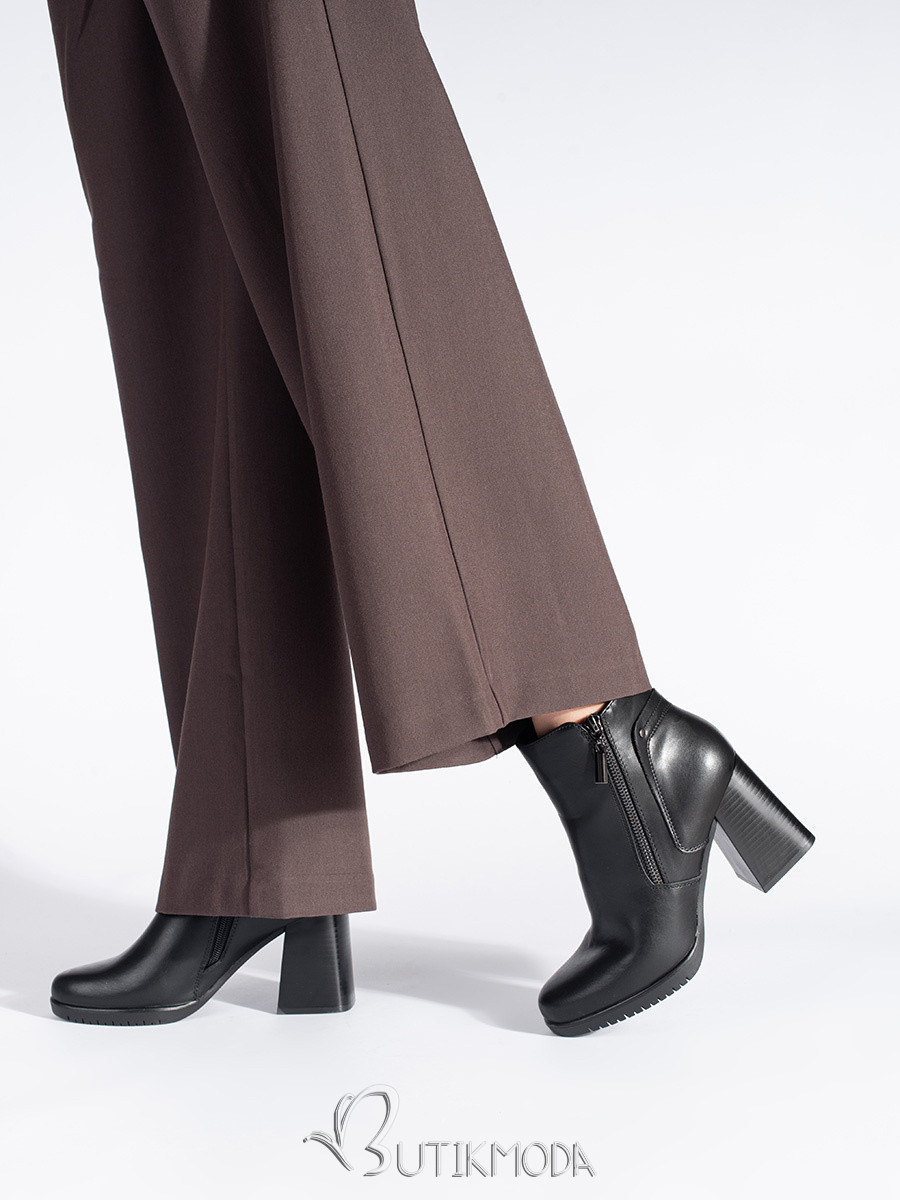 Black Women's Heeled Ankle Boots by Sergio Leone