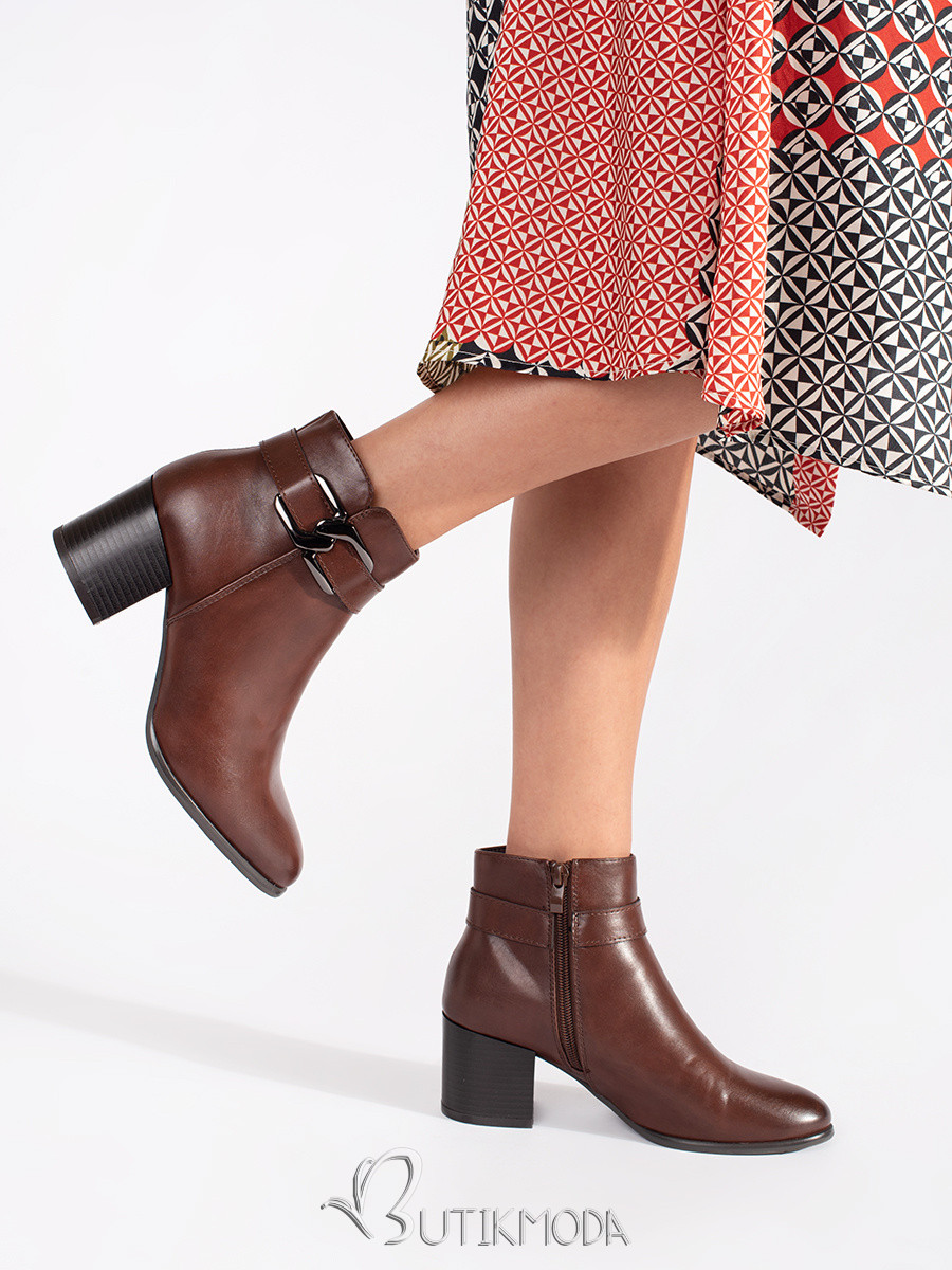 Brown Sergio Leone Ankle Boots with Heel