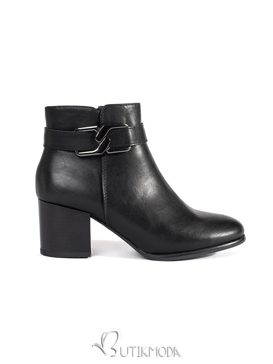 Black Ankle Boots Sergio Leone with Heel